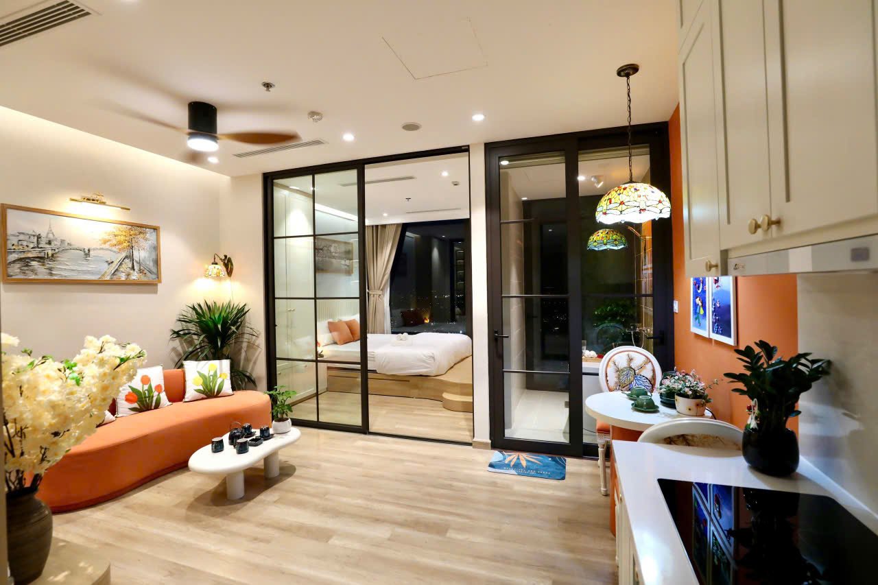 Homestay 1 phòng ngủ sẽ có không gian ngủ riêng biệt