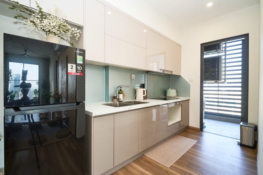Homestay Vinhomes Ocean Park có đầy đủ bếp nấu ăn